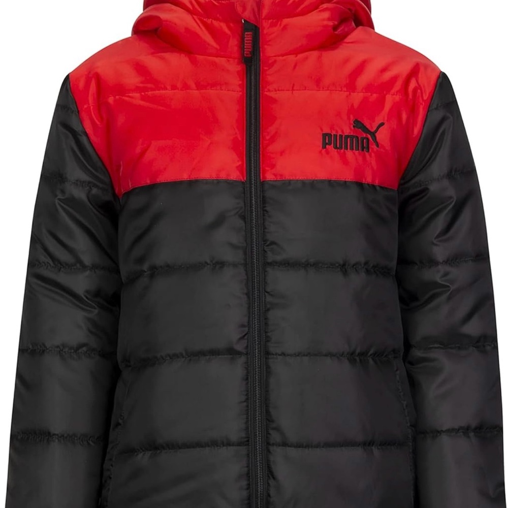 Puma Red and Black Puffer Jacket